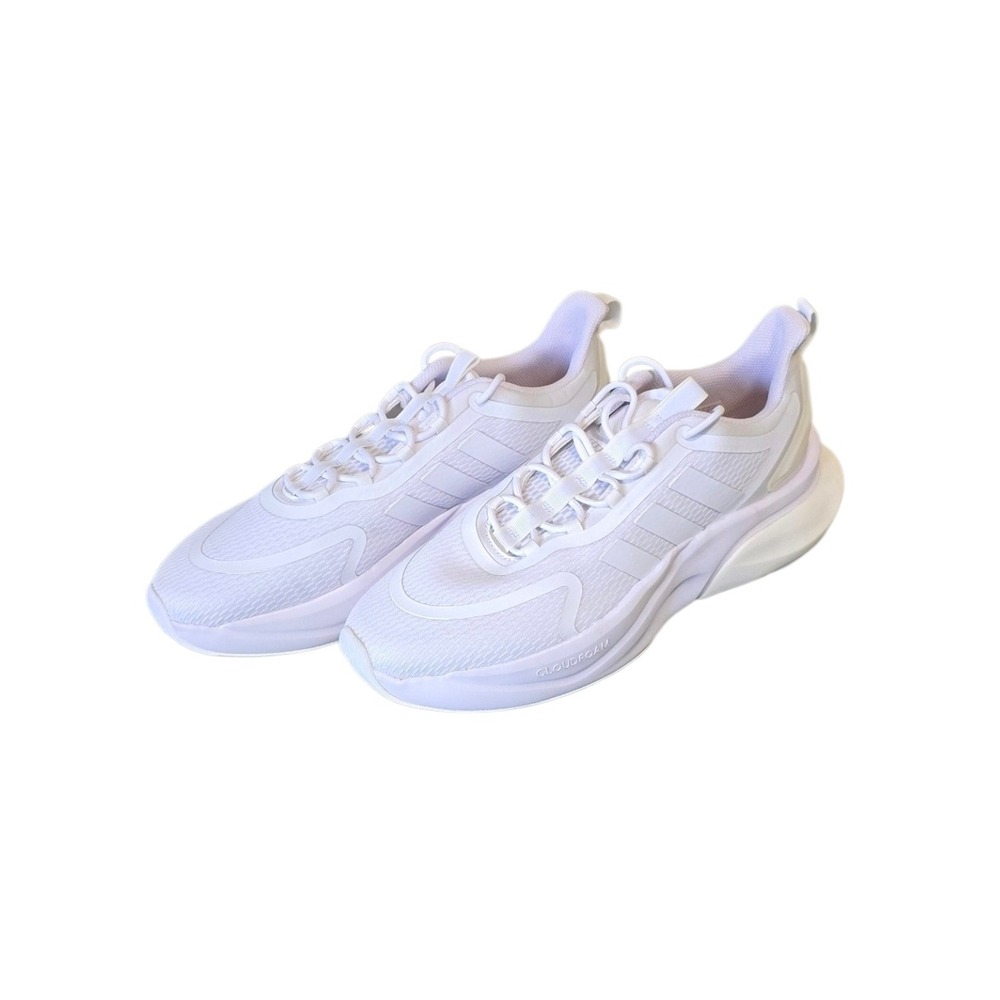 Adidas Alphabounce+ Running Shoes Mens 12.5 White HP6143 Mesh Sneaker Gym No Box